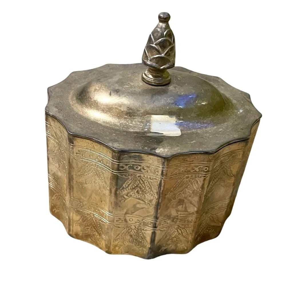 Godinger‎ Silver Plated Lidded Trinket Box With Velvet Lining